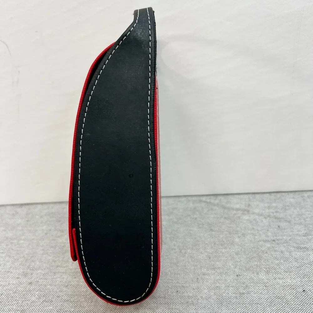 Ziggy By Cendrine O. Semi Hard Eyeglasses Case With Handle & Magnetic Close Red